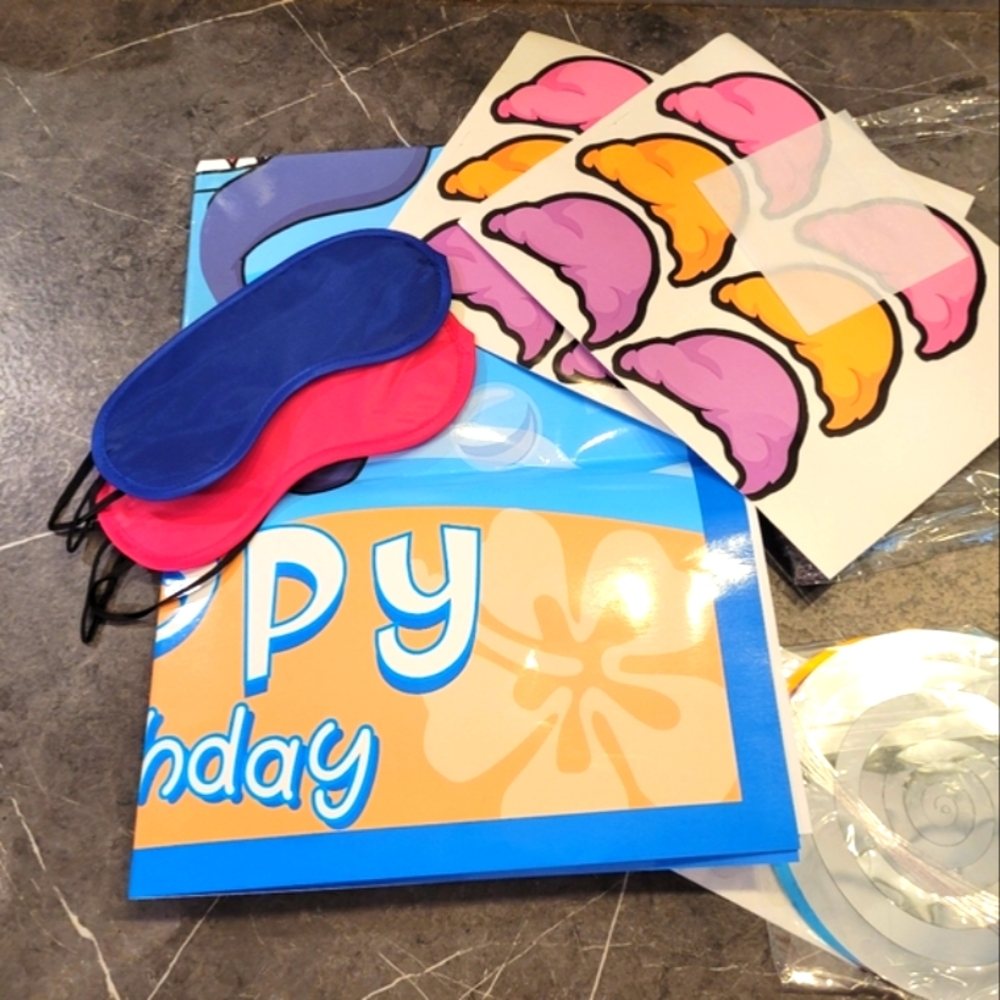 🎉Unusual Find✨️🎁Vibrant Stitch Party Game Banner with 🎉 Decorations Decor